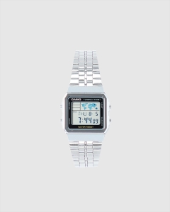 Casio Gents Digital Square LED Silver/Black A500WA-1DF
