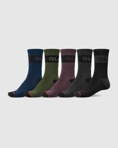 Globe Horizons Crew 5pk Sock Dark Assorted