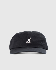 Kangol Washed Baseball Strapback Black