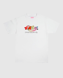 Frog Skateboards Dino Logo T-Shirt White