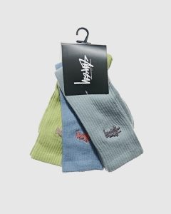 Stussy Graffiti Crew 3pk Socks Multi