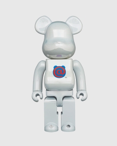 Medicom Toy Be@rbrick BB 1st Model 400% Collectible Figurine White Chrome