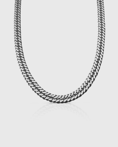 Shamone Fat Tony Diamond Cut Solid Double Curb Chain Sterling Silver