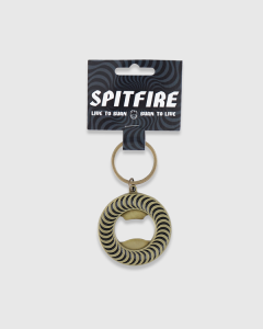 Spitfire Classic Swirl Brass Keychain