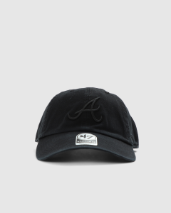 47 Brand Atlanta Braves Clean Up Strapback Black