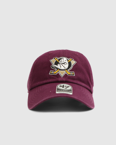 47 Brand Anaheim Ducks Clean Up No Loop Label Strapback Plum