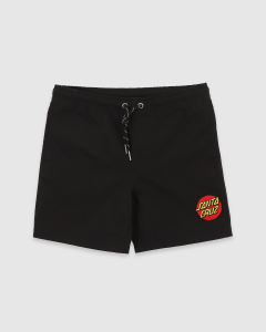 Santa Cruz Classic Dot Cruzier Youth Beach Short Black