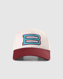 Bronze Big B Snapback Bone/Burgundy