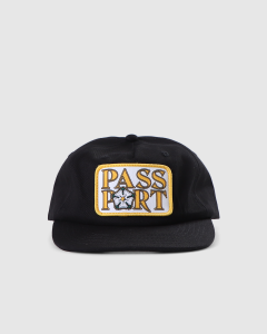 Passport Rosa 5 Panel Cap Black