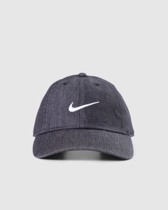 Nike NSW H86 Swoosh Denim Strapback Black/White