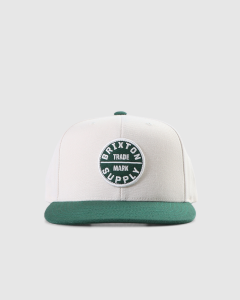 Brixton Oath 3 Snapback White/Kelly Green