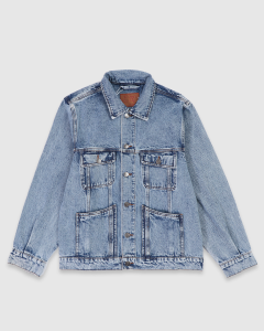 Hoddle Denim Trucker Jacket Light Blue Wash