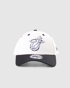 New Era 940 Miami Heat Snapback Chrome White/Black