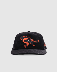 New Era Golfer Baltimore Orioles Cooperstown OTC Corduroy Snapback Black