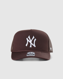 47 Brand New York Yankees Foam Front Mesh Trucker Brown