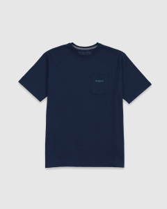 Patagonia Line Logo Ridge Pocket Responsibili-Tee Lagom Blue