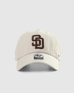 47 Brand San Diego Padres Clean Up No Loop Label Strapback Bone/Team