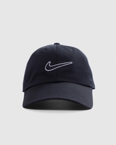 Nike Club Unstructured Swoosh Strapback Black/White