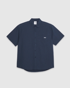 Polar Mitchell Seersucker SS Shirt Grey Blue