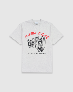 Cash Only Boombox T-Shirt Ash