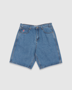 Cash Only Logo Denim Short Washed Indigo