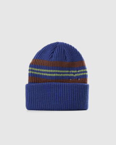 Pop Trading Striped Beanie Blue