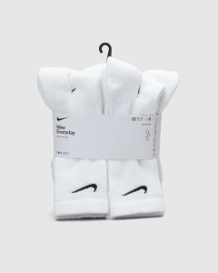 Nike Everyday Cushioned Crew Socks 6Pk White/Black