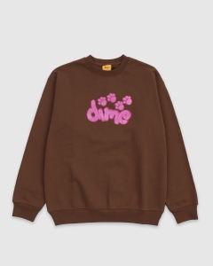 Dime Pawz Chenille Crew Brown