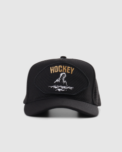 Hockey Surface 5 Panel Hat Black