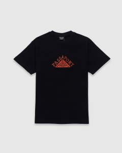 Passport Manuscript T-Shirt Black/Orange