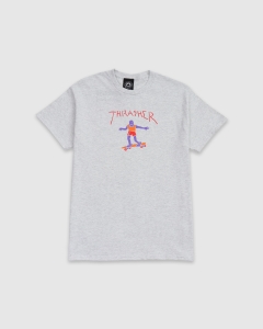 Thrasher Gonz Fill Logo T-Shirt Ash Grey