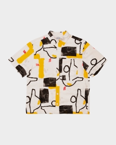 Hoddle Faire SS Shirt Yellow/Black/White