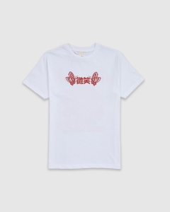 Smile and Wave Paper Waratah T-Shirt White