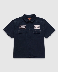 Doomsayers Utility Zip SS Shirt Washed Navy