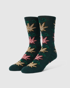 Huf Lights Green Buddy Socks Forest Green