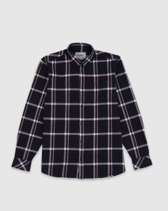 Carhartt WIP Barten Check LS Shirt Dark Navy