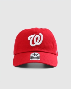 47 Brand Washington Nationals Clean Up Strapback Red