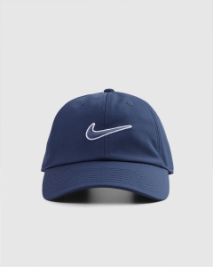 Nike Club Unstructured Swoosh Strapback Midnight Navy/White