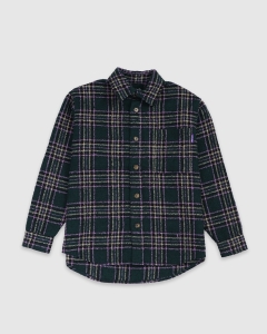 FA Less Heavyweight Flannel LS Shirt Green/Purple