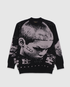 Carpet Trouble Woven Sweater Black/Grey