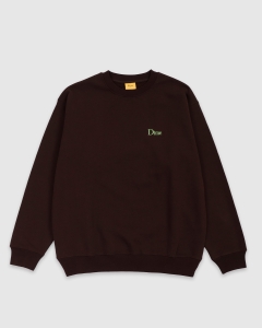 Dime Classic Small Logo Crew Deep Brown