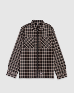 Dickies Brownsville Zip LS Shirt Black Plaid