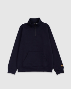 Carhartt WIP Chase Neck Zip Sweat Crew Dark Navy/Gold