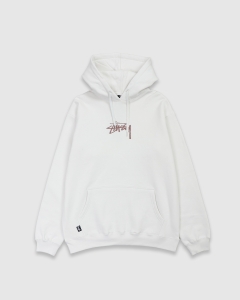 Stussy Stock Embroidered PO Hood Washed White/Brown