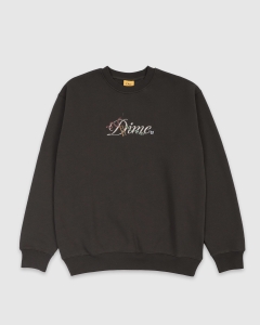 Dime Cursive Snake Crew Vintage Black