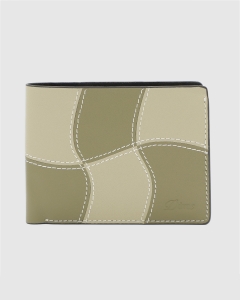 Dime Wave Leather Wallet Sage