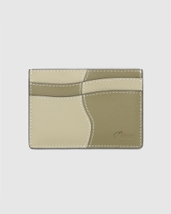 Dime Wave Leather Cardholder Sage