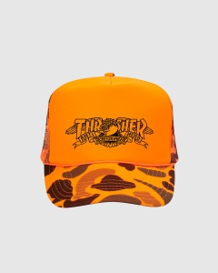 Thrasher x Antihero Mag Banner Trucker Orange Camo