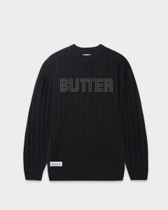 Butter Goods Stars Ribbed Knitted Sweater Black