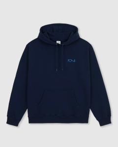 Polar Dave Stroke Logo PO Hood Dark Blue